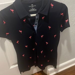 Collared classic flamingo shirt
